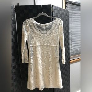 Express ivory lace dress Size S